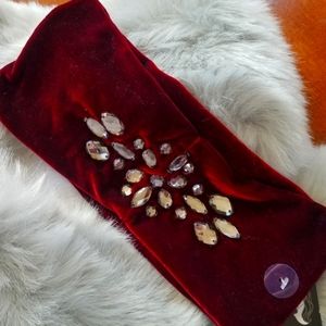 MIXIT Deep Burgandy Jeweled Headband (NWT)